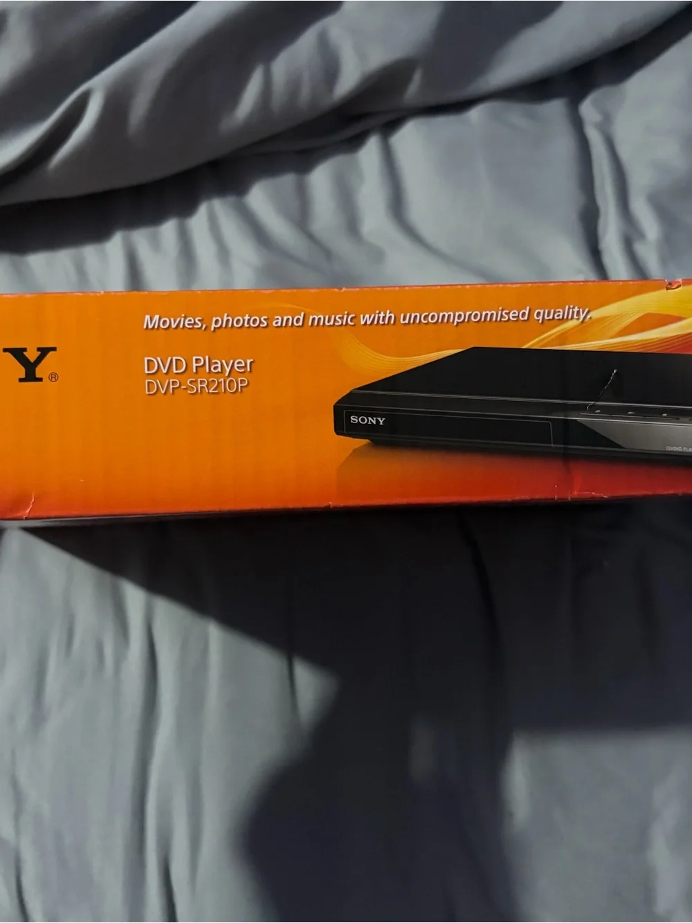 Sony Ultra Slim DVD Player Box - Black with Red and Orange Packaging